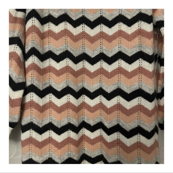 Pink Lily Chevron Sweater Dress, Size Medium - Picture 2 of 6